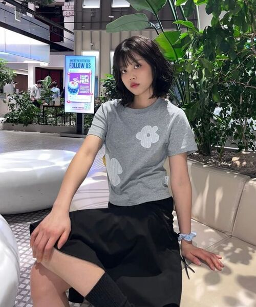 RuNaKi'Hu'(ルナキフ)の「WXT043綿菓子レースアップリケ半袖Tシャツ(MELANGE GRAY)(Tシャツ/カットソー・レディース・その他・1/2)」の14枚目の写真