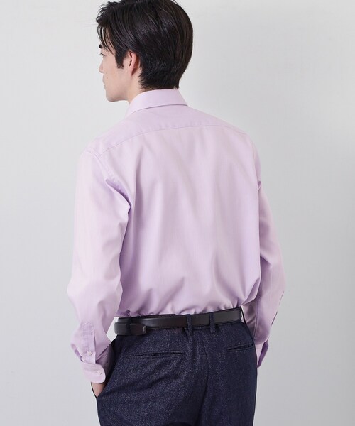 THE SHOP TK (ザ ショップ ティーケー )の「【ビジネス/セレモニー】ドレスドビー長袖シャツ(ビジネスシャツ・メンズ・オフホワイト/パープル・01/02/03/04)」の9枚目の写真