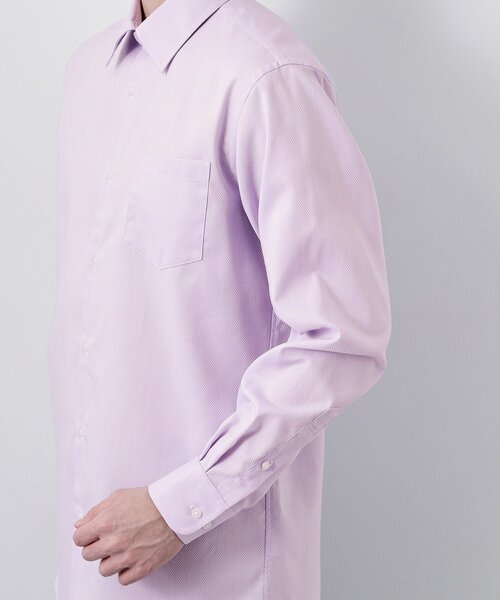 THE SHOP TK (ザ ショップ ティーケー )の「【ビジネス/セレモニー】ドレスドビー長袖シャツ(ビジネスシャツ・メンズ・オフホワイト/パープル・01/02/03/04)」の15枚目の写真