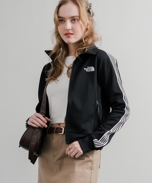 THE NORTH FACE（ザノースフェイス）の「日本未展開モデル WHITE LABEL THE NORTH FACE W'S TNF TRACK JACKET 袖ラインショート丈トラックジャケット ジップパーカー（ジャージ・レディース・オフホワイト/ブラック/ライトピンク・S/M/L）」の11枚目の写真