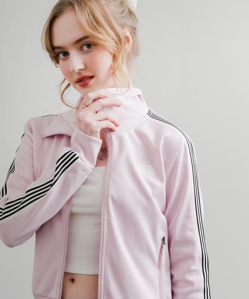 THE NORTH FACE（ザノースフェイス）の「日本未展開モデル WHITE LABEL THE NORTH FACE W'S TNF TRACK JACKET 袖ラインショート丈トラックジャケット ジップパーカー（ジャージ・レディース・オフホワイト/ブラック/ライトピンク・S/M/L）」の19枚目の写真