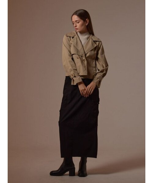 AYIHOLIC CASHMERE(アイホリックカシミア)の「クロップダブルトレンチジャケット(その他アウター・レディース・その他・FREE)」の2枚目の写真