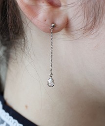 ドロップジルコニアチェーンピアス