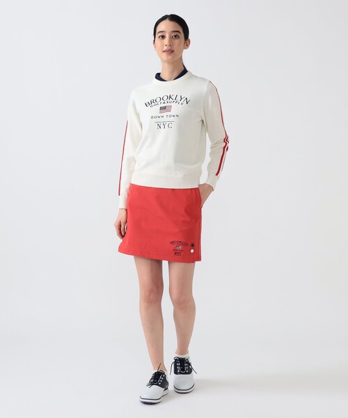 BEAMS GOLF(ビームスゴルフ)の「PURPLE LABEL / ブルックリン ストレッチ スリットスカート(スカート・レディース・レッド/ネイビー・SMALL/MEDIUM/LARGE)」の5枚目の写真