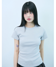 chancechance | CH EMBROIDERED LOGO WOMAN T-SHIRT(GRAY)(Tシャツ/カットソー)