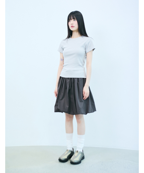 chancechance(チャンスチャンス)の「CH EMBROIDERED LOGO WOMAN T-SHIRT(GRAY)(Tシャツ/カットソー・レディース・その他・ONE SIZE)」の2枚目の写真