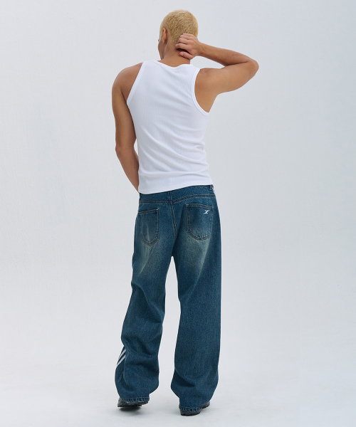 NINEZ(ナインゼット)の「スポーティートラックデニムパンツ(デニムパンツ・メンズ・その他・M/L/2XL/XL)」の3枚目の写真
