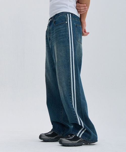 NINEZ(ナインゼット)の「スポーティートラックデニムパンツ(デニムパンツ・メンズ・その他・M/L/2XL/XL)」の5枚目の写真