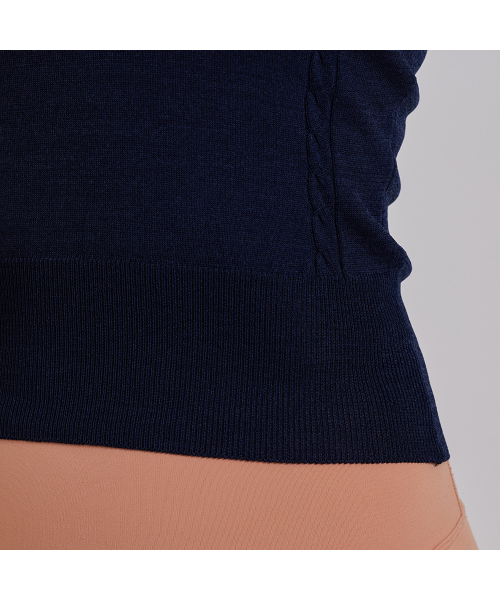 J.JANE（ジェイジェーン）の「セーラー袖なしニット (ネイビー)（ニット/セーター・レディース・ネイビー・S/M）」の6枚目の写真