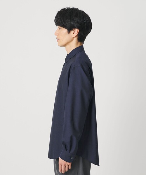 BEAUTY&YOUTH UNITED ARROWS（ビューティーアンドユースユナイテッドアローズ）の「尾州 TW シャンブレー レギュラー シャツ GRANDE TAPERD型 ウォッシャブル MADE IN JAPAN（シャツ/ブラウス・メンズ・ネイビー/グレー系・L/M/S/XL）」の7枚目の写真