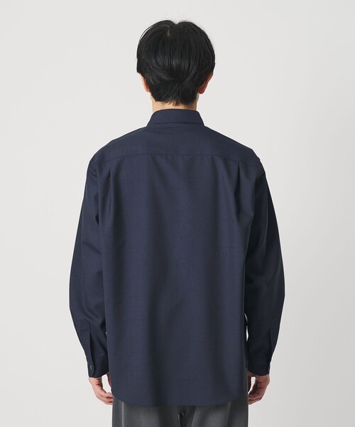 BEAUTY&YOUTH UNITED ARROWS（ビューティーアンドユースユナイテッドアローズ）の「尾州 TW シャンブレー レギュラー シャツ GRANDE TAPERD型 ウォッシャブル MADE IN JAPAN（シャツ/ブラウス・メンズ・ネイビー/グレー系・L/M/S/XL）」の8枚目の写真