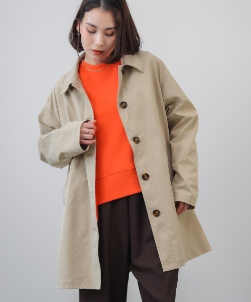 Bou Jeloud(ブージュルード)の「スカーフ付スプリングコート(ダウンジャケット/コート・レディース・ライトベージュ/ブラック・38)」の7枚目の写真