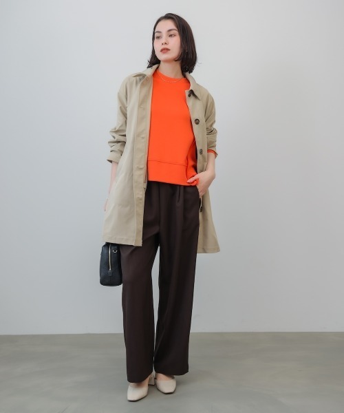 Bou Jeloud(ブージュルード)の「スカーフ付スプリングコート(ダウンジャケット/コート・レディース・ライトベージュ/ブラック・38)」の8枚目の写真