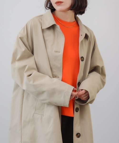 Bou Jeloud(ブージュルード)の「スカーフ付スプリングコート(ダウンジャケット/コート・レディース・ライトベージュ/ブラック・38)」の13枚目の写真