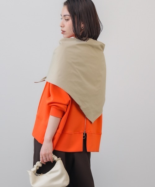 Bou Jeloud(ブージュルード)の「スカーフ付スプリングコート(ダウンジャケット/コート・レディース・ライトベージュ/ブラック・38)」の15枚目の写真