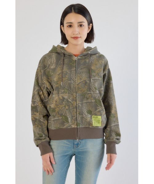 RODEO CROWNS WIDE BOWL（ロデオクラウンズワイドボウル）の「SHARE PATTERN W ジップパーカー（パーカー・レディース・ベージュ系その他/グレー系その他/ブラウン系その他・LARGE/MEDIUM）」の14枚目の写真