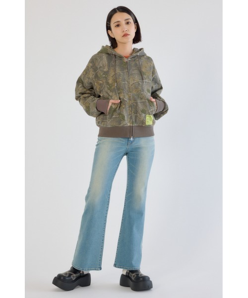 RODEO CROWNS WIDE BOWL（ロデオクラウンズワイドボウル）の「SHARE PATTERN W ジップパーカー（パーカー・レディース・ベージュ系その他/グレー系その他/ブラウン系その他・LARGE/MEDIUM）」の17枚目の写真