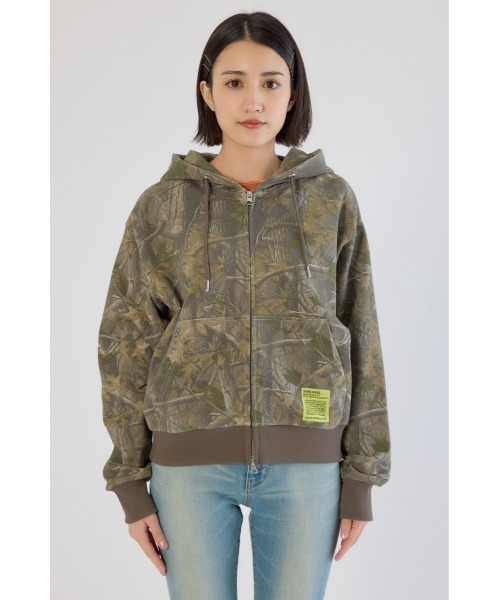 RODEO CROWNS WIDE BOWL（ロデオクラウンズワイドボウル）の「SHARE PATTERN W ジップパーカー（パーカー・レディース・ベージュ系その他/グレー系その他/ブラウン系その他・LARGE/MEDIUM）」の19枚目の写真