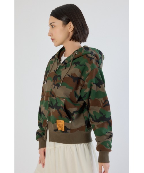 RODEO CROWNS WIDE BOWL（ロデオクラウンズワイドボウル）の「SHARE PATTERN W ジップパーカー（パーカー・レディース・ベージュ系その他/グレー系その他/ブラウン系その他・LARGE/MEDIUM）」の5枚目の写真