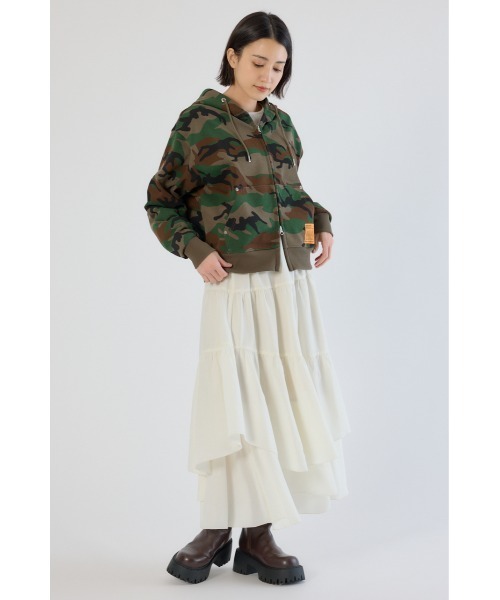 RODEO CROWNS WIDE BOWL（ロデオクラウンズワイドボウル）の「SHARE PATTERN W ジップパーカー（パーカー・レディース・ベージュ系その他/グレー系その他/ブラウン系その他・LARGE/MEDIUM）」の7枚目の写真