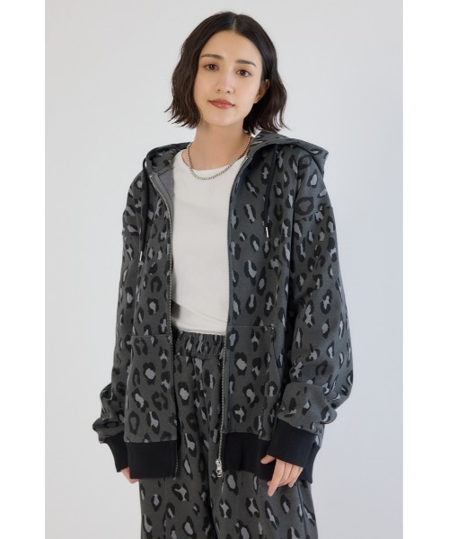 RODEO CROWNS WIDE BOWL（ロデオクラウンズワイドボウル）の「SHARE PATTERN W ジップパーカー（パーカー・レディース・ベージュ系その他/グレー系その他/ブラウン系その他・LARGE/MEDIUM）」の9枚目の写真