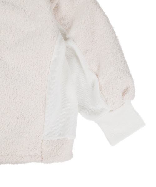 SWITCH BY ARCH(スイッチバイアーチ)の「《SWITCH by ARCH》Boa Fleece × Knit Zip Cardigan(カーディガン/ボレロ・レディース・アイボリー/グレイッシュベージュ・FREE)」の7枚目の写真