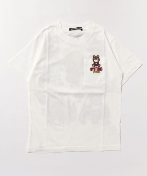 HYSTERIC MINI(ヒステリックミニ)の「CAMP MINI刺繍 ポケット付き 半袖Tシャツ(Tシャツ/カットソー・キッズ・ホワイト・120)」の1枚目の写真