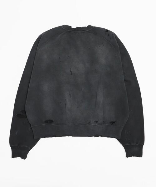 LUCY(ルーシー)の「LUCY/【26年春新作】ショートダメージプルオーバー(スウェット・メンズ・ブラック系その他/オフホワイト・LARGE/MEDIUM)」の5枚目の写真