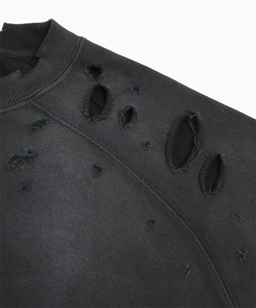 LUCY(ルーシー)の「LUCY/【26年春新作】ショートダメージプルオーバー(スウェット・メンズ・ブラック系その他/オフホワイト・LARGE/MEDIUM)」の7枚目の写真