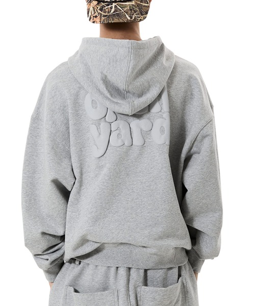 OY（オーワイ）の「『OY/オーワイ』PUFF LOGO HOODIE ZIP UP/パフロゴジップアップパーカー（パーカー・レディース・グレー/ブラック・L/M）」の2枚目の写真