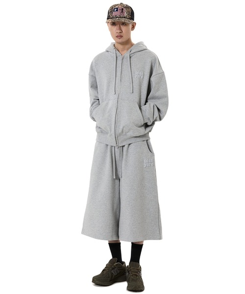 OY（オーワイ）の「『OY/オーワイ』PUFF LOGO HOODIE ZIP UP/パフロゴジップアップパーカー（パーカー・レディース・グレー/ブラック・L/M）」の7枚目の写真