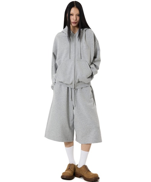 OY（オーワイ）の「『OY/オーワイ』PUFF LOGO HOODIE ZIP UP/パフロゴジップアップパーカー（パーカー・レディース・グレー/ブラック・L/M）」の4枚目の写真