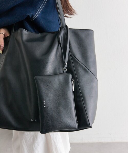 mystic（ミスティック）の「lotiポーチ付きBIGトート（トートバッグ・レディース・ブラウン/ブラック・ONE SIZE）」の5枚目の写真