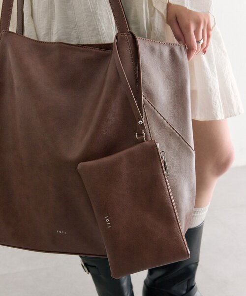 mystic（ミスティック）の「lotiポーチ付きBIGトート（トートバッグ・レディース・ブラウン/ブラック・ONE SIZE）」の10枚目の写真