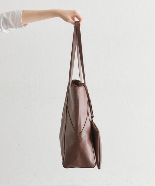 mystic（ミスティック）の「lotiポーチ付きBIGトート（トートバッグ・レディース・ブラウン/ブラック・ONE SIZE）」の13枚目の写真