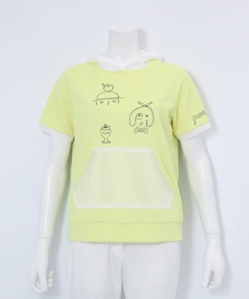Picone CLUB(ピッコーネクラブ)の「メッシュフードプルオーバー(Tシャツ/カットソー・レディース・ネイビー/イエロー/ベージュ/ホワイト・13号/11号/9号)」の21枚目の写真
