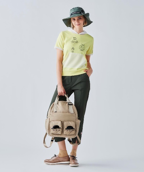 Picone CLUB(ピッコーネクラブ)の「メッシュフードプルオーバー(Tシャツ/カットソー・レディース・ネイビー/イエロー/ベージュ/ホワイト・13号/11号/9号)」の5枚目の写真