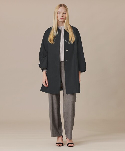 MACKINTOSH LONDON（マッキントッシュ ロンドン）の「【ROSLEY/ロズリー】ウエザーコットンステンカラーコート（トレンチコート・レディース・ベージュ/ブラック・38）」の3枚目の写真