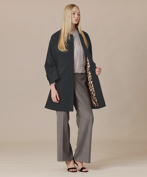 MACKINTOSH LONDON（マッキントッシュ ロンドン）の「【ROSLEY/ロズリー】ウエザーコットンステンカラーコート（トレンチコート・レディース・ベージュ/ブラック・38）」の4枚目の写真