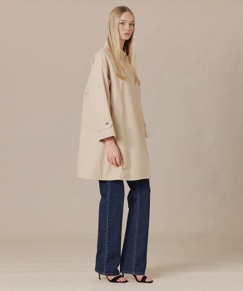 MACKINTOSH LONDON（マッキントッシュ ロンドン）の「【ROSLEY/ロズリー】ウエザーコットンステンカラーコート（トレンチコート・レディース・ベージュ/ブラック・38）」の5枚目の写真