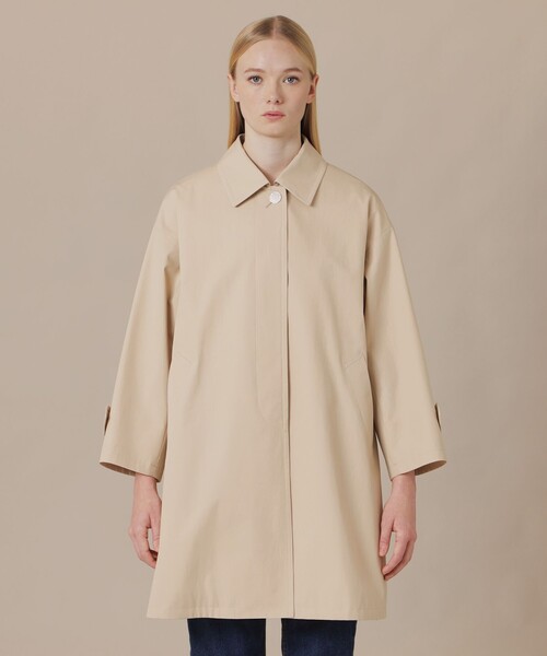 MACKINTOSH LONDON（マッキントッシュ ロンドン）の「【ROSLEY/ロズリー】ウエザーコットンステンカラーコート（トレンチコート・レディース・ベージュ/ブラック・38）」の7枚目の写真