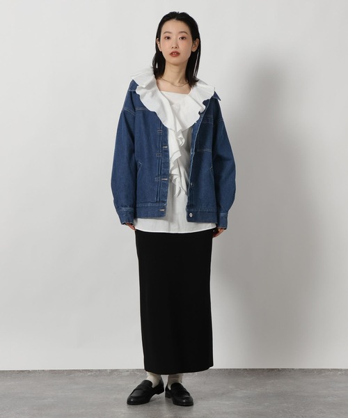 LAKOLE（ラコレ）の「ラッフルフリルブラウス / 656391（シャツ/ブラウス・レディース・ブルー/オフホワイト/ブラック/イエロー・FREE）」の16枚目の写真