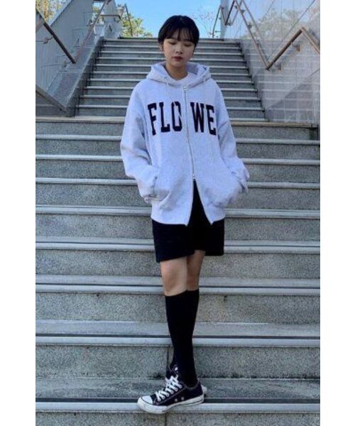 HAVISM(ヘビズム)の「FLOWER ZIP UP HOOD(MELANGE WHITE)(パーカー・レディース・その他・ONE SIZE)」の12枚目の写真