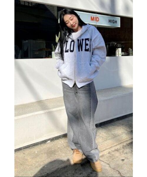 HAVISM(ヘビズム)の「FLOWER ZIP UP HOOD(MELANGE WHITE)(パーカー・レディース・その他・ONE SIZE)」の14枚目の写真
