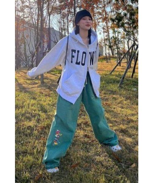 HAVISM(ヘビズム)の「FLOWER ZIP UP HOOD(MELANGE WHITE)(パーカー・レディース・その他・ONE SIZE)」の15枚目の写真