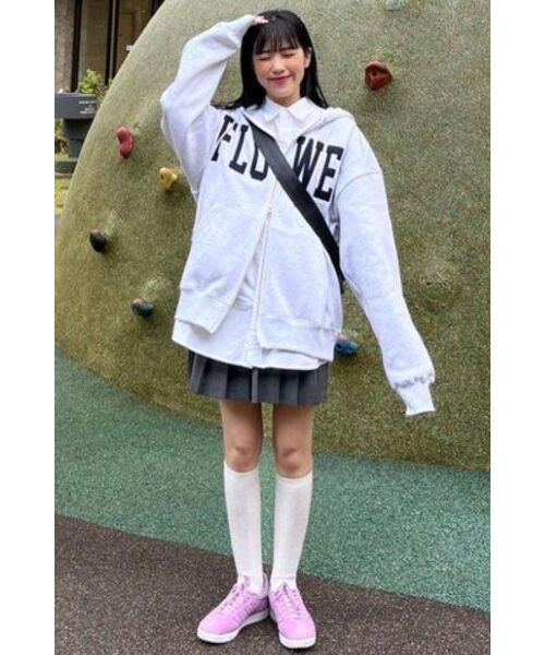 HAVISM(ヘビズム)の「FLOWER ZIP UP HOOD(MELANGE WHITE)(パーカー・レディース・その他・ONE SIZE)」の16枚目の写真