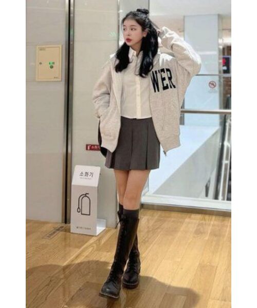 HAVISM(ヘビズム)の「FLOWER ZIP UP HOOD(MELANGE WHITE)(パーカー・レディース・その他・ONE SIZE)」の19枚目の写真