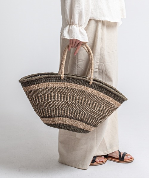 The Bagmati(ザバグマティ)の「【The Bagmati/ザバグマティ】舟形 かごバッグ(かごバッグ・レディース・ベージュ×ブラック/ベージュ・FREE)」の16枚目の写真