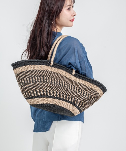 The Bagmati(ザバグマティ)の「【The Bagmati/ザバグマティ】舟形 かごバッグ(かごバッグ・レディース・ベージュ×ブラック/ベージュ・FREE)」の22枚目の写真