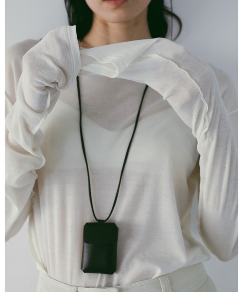 anuke（アンヌーク）の「Sheer Long T-Shirts（Tシャツ/カットソー・レディース・ブルー系その他/ブラウン/アイボリー・FREE）」の6枚目の写真